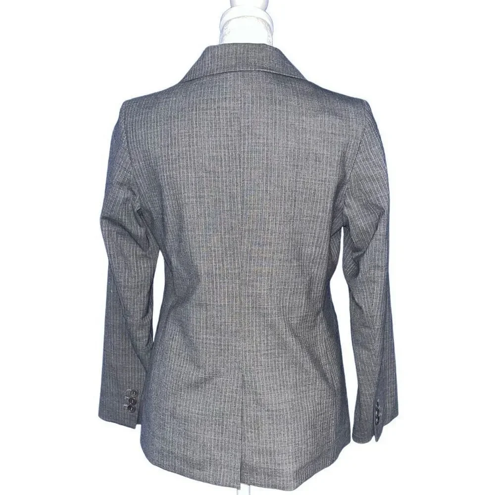 ‎Talbots gray & white pinstriped blazer 4P